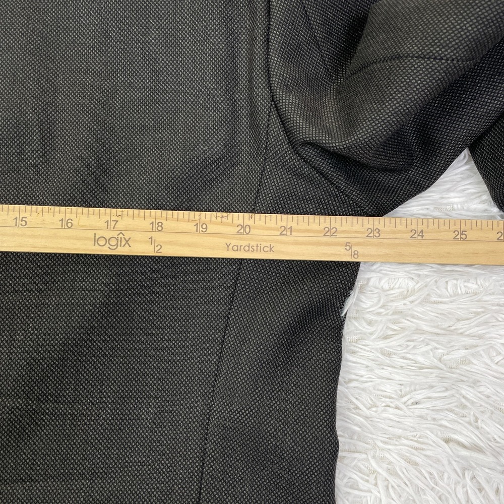 VTG Chaps Ralph Lauren Jacket Mens 42 Tall Brown Houndstooth Wool 3 Button‎ Coat - Picture 13 of 16